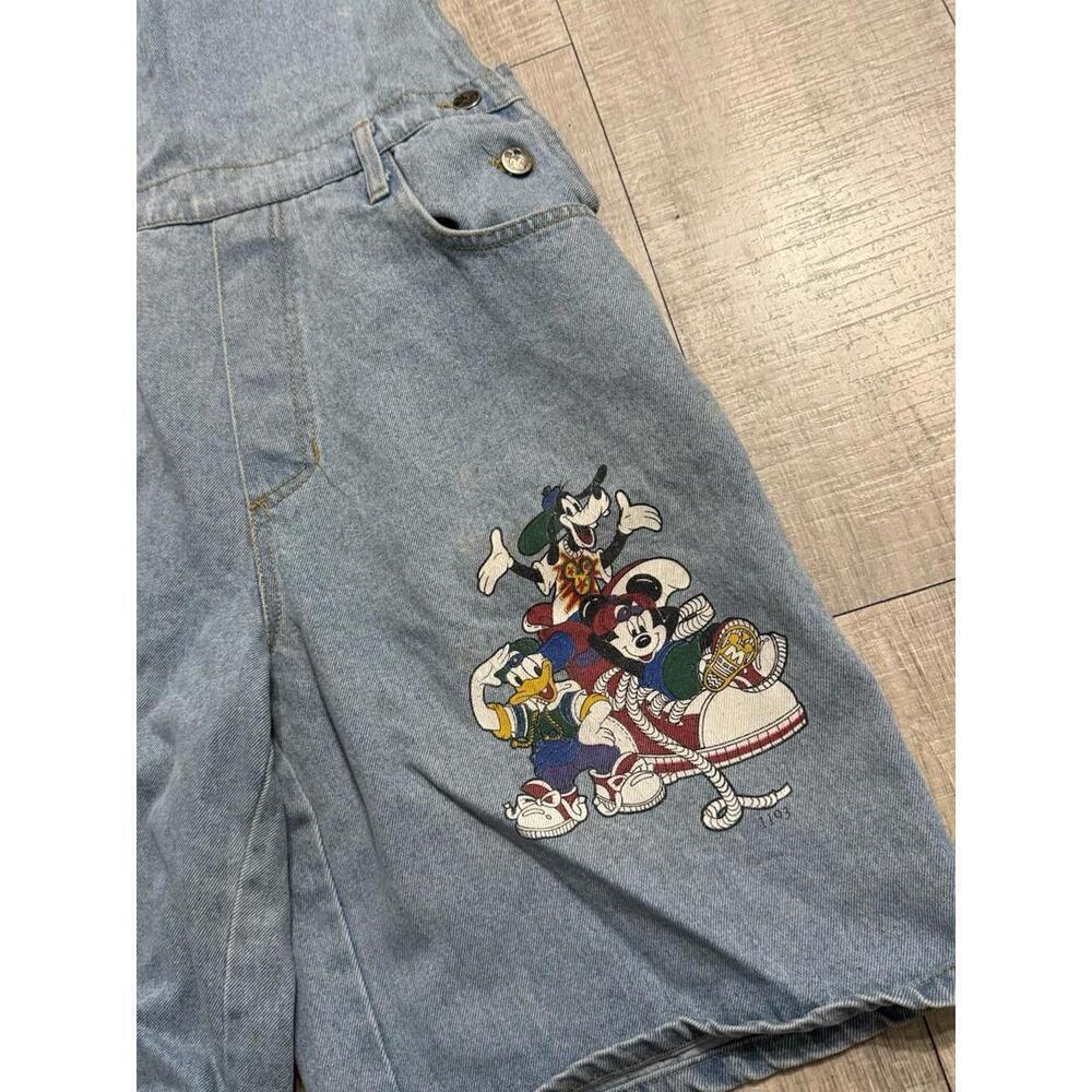 Mickey Unlimited Disney Jerry Leigh Carpenter Overall Shorts M Vintage Cotton - Picture 4 of 13